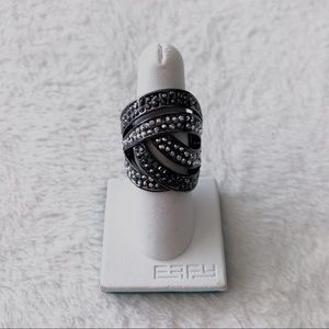 Black and Silver Stretch ring All $8 and under items 3 for $15